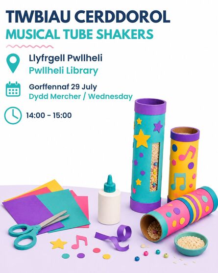 
          Sesiwn Crefftau - 'Tiwb Cerddorol' / Craft Session - 'Musical Tube Shaker'
        