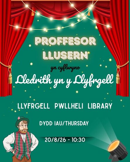 
          Lledrith yn y llyfrgell gyda Proffesor Llusern / Magic in the Library with Proffesor Llusern
        