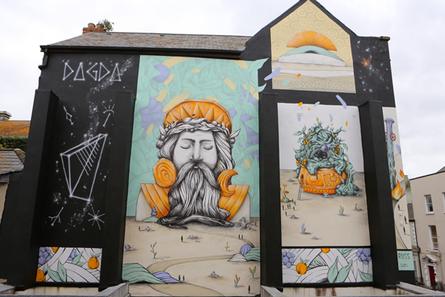 Droichead Arts Centre - 
          DRAWDA | Mythological Mural Trail | Dagda
        
