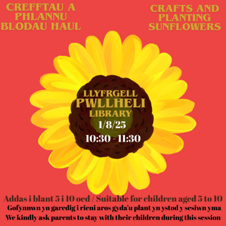 
          Crefft a Plannu Blodau Haul / Crafts and Planting Sunflowers
        