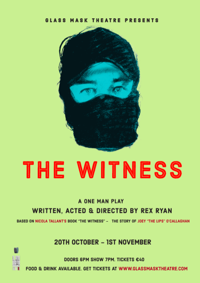THE WITNESS by Rex Ryan - Glass Mask Theatre poster