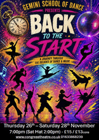 Gemini School of Dance presents Back To The Start Poster
