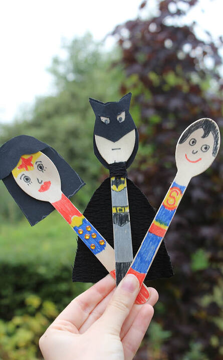 Show Poster for Kids Crafts – Spoon Superheroes