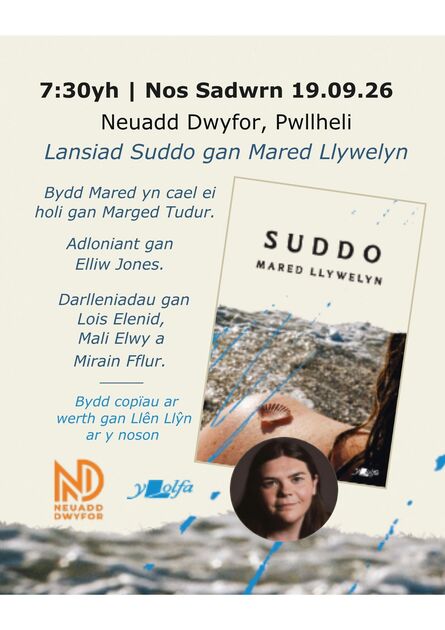 
          Lansiad Llyfr: Suddo gan Mared Llywelyn
        
