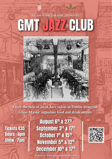 GMT Jazz Club at Glass Mask Theatre, Dublin poster