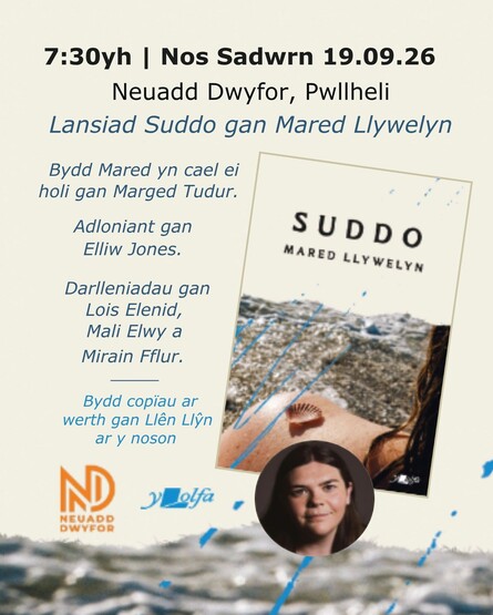 
          Lansiad Llyfr: Suddo gan Mared Llywelyn
        